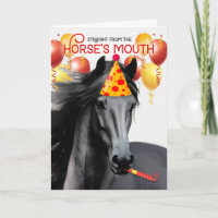 Friesan zwart paard grappige verjaardag
