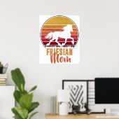 Friese- Friese Moeder- Voor Friese Paardenliefhebb Poster (Thuiskantoor)