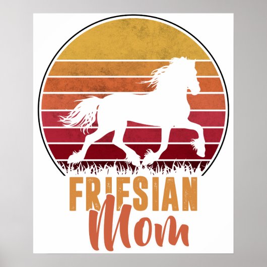 Friese- Friese Moeder- Voor Friese Paardenliefhebb Poster (Voorkant)