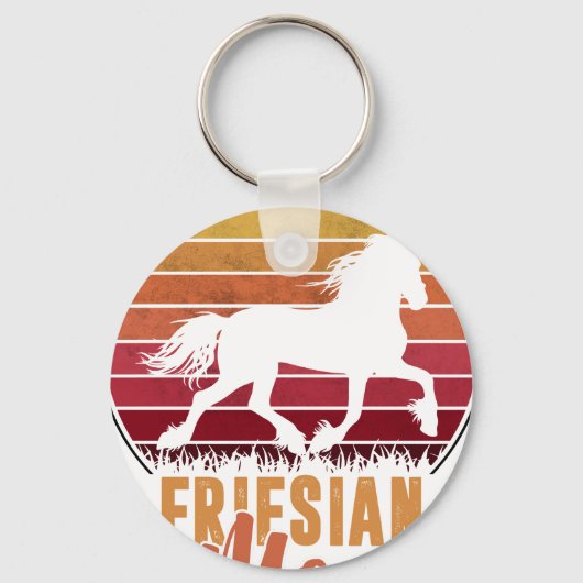 Friese- Friese Moeder- Voor Friese Paardenliefhebb Sleutelhanger (Voorkant)