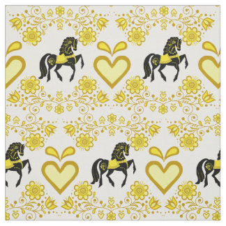 Friese/Friese Volkspaard goud/zwart 4" Stof