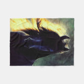 Friese gloed, Friese paard, zwarte hengst/merrie Fleece Deken (Voorkant (Horizontaal))