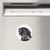 Friese hengst paard magneet (Insitu (Vaatwasser))