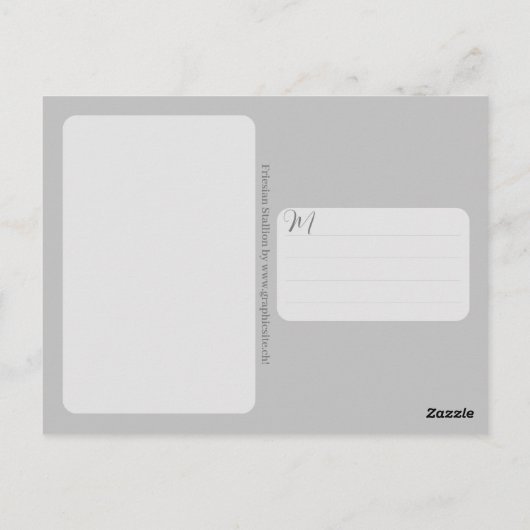 Friese Paard - Briefkaart (Achterkant)