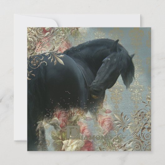 Friese Paard ~ De Jeuk - Wenskaart Kaart (Voorkant)