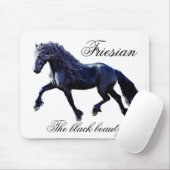 Friese paard, hengst, de zwarte schoonheidMousepad Muismat (Met muis)