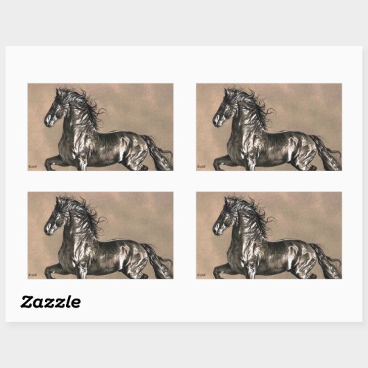 Friese Paard Stickers (Vel)