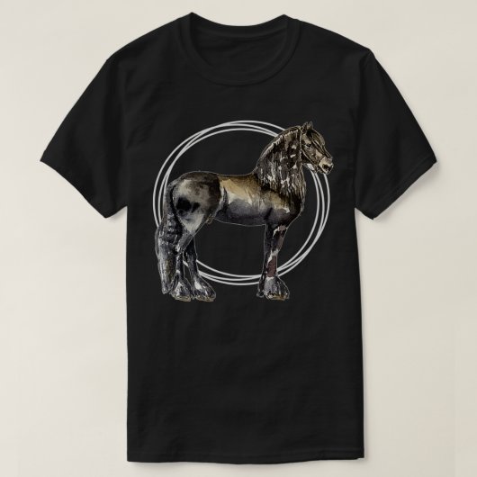 Friese paard  t-shirt (Design voorkant)