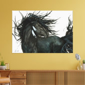 Friese Paard van Bihrle Canvas Afdruk (Insitu (Woonkamer))