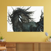 Friese Paard van Bihrle Canvas Afdruk (Insitu (Woonkamer))