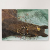 Friese Paard Zwart Paard - Puzzel (Horizontaal)