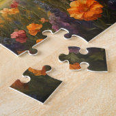 Friese paarden galopperen wilde bloemen legpuzzel (Zijkant)