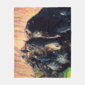 Friese paarden, zwarte hengst/merrie, Wisteria Fleece Deken (Voorkant)