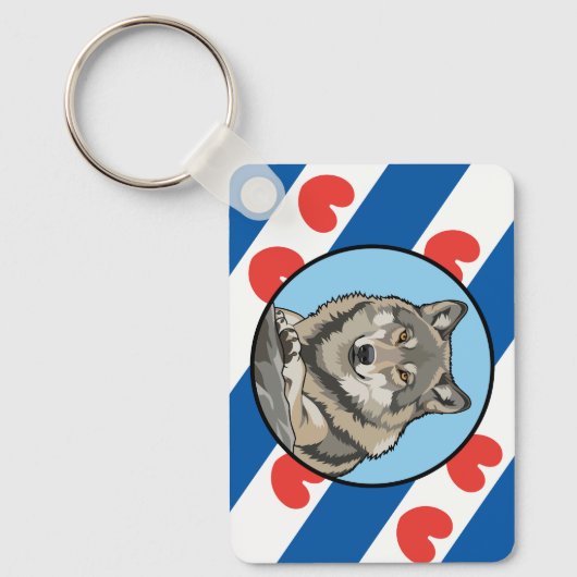 Friese Papa Sleutelhanger (Voorkant)