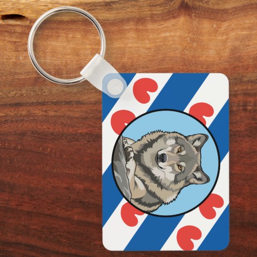 Friese Papa Sleutelhanger (Voorkant)