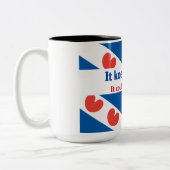 Friese papa tweekleurige koffiemok (Links)