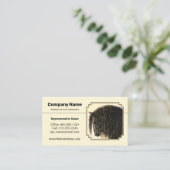 Friese trekpaard Bord geel Visitekaartje (Staand voorkant)