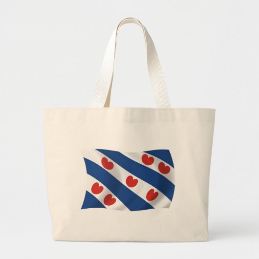Friese Vlag Boodschappentas Grote Tote Bag (Voorkant)