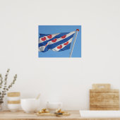 Friese Vlag, Frisian Flag, Fryslan Photo Poster (Keuken)