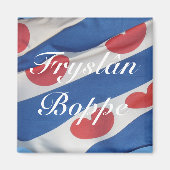 Friese Vlag (Fryslan Boppe) Koelkast Magneet (Voorkant)