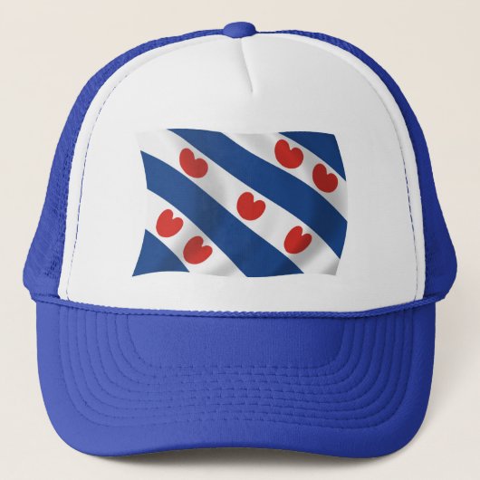 Friese Vlag Hoed Trucker Pet (Voorkant)