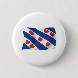 Friese Vlag Knop Ronde Button 5,7 Cm