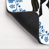 Friese Volkspaard blauw/goud/zwarte hengst Muismat (Hoek)