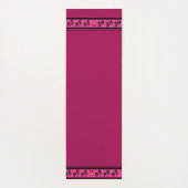 Friese Volkspaard, zwarte hengst, roze Yogamat (Achterkant)