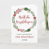 Friese vrolijke kerstdagen Noflike Krystdagen, op  Feestdagen Kaart (Voorkant)