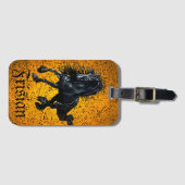 Friese, zwarte hengst, Fries paard/5 Bagagelabel (Voorkant (horizontaal))