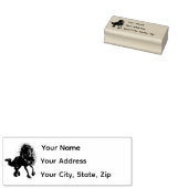 Friese, zwarte hengst, Persoonlijk Adres stempel (Gestempeld)