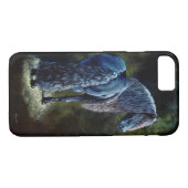 Friesiaanse hengst in spotlight, schilderij Case-Mate iPhone case (Achterkant (Horizontaal))