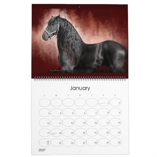 Friesian and Horse 2015 Kalender (Jan 2027)