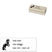 Friesian/black stallion, Personal Address stamp/3b Rubberstempel (Gestempeld)