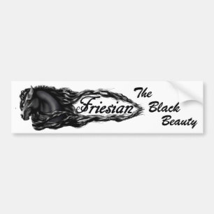 Friesian, de zwarte schoonheid bumpersticker