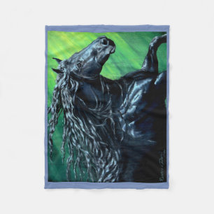 Friesian, De zwarte schoonheid hengst, hardlopen Fleece Deken