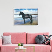 Friesian DIAMOND III - Gewatteerd Canvas Afdruk (Insitu (Woonkamer))