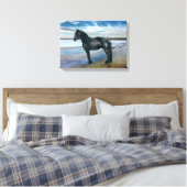 Friesian DIAMOND III - Gewatteerd Canvas Afdruk (Insitu (Slaapkamer))