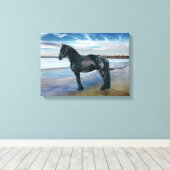 Friesian DIAMOND III - Gewatteerd Canvas Afdruk (Insitu (Houten vloer))