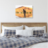 Friesian DIAMOND V - Gewikkeld Canvas Afdruk (Insitu (Slaapkamer))
