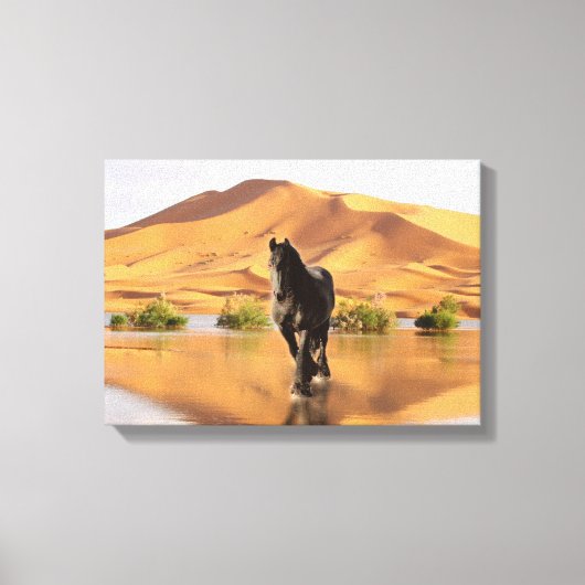 Friesian DIAMOND V - Gewikkeld Canvas Afdruk (Voorkant)