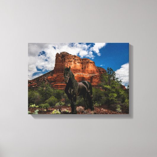 Friesian DIAMOND VI - Gewikkeld Canvas (Voorkant)