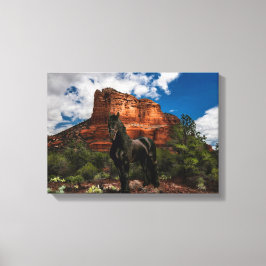 Friesian DIAMOND VI - Gewikkeld Canvas Afdruk