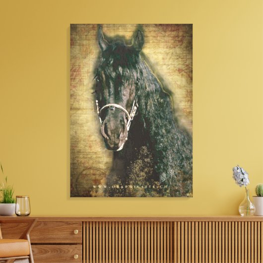 Friesian DIAMOND - Wrapped Canvas (Insitu (Woonkamer))