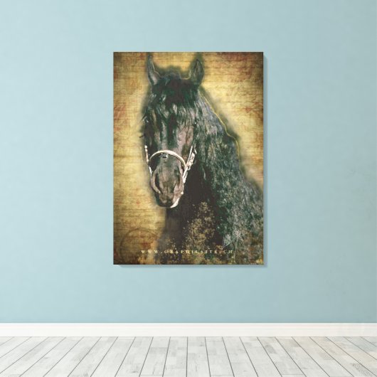 Friesian DIAMOND - Wrapped Canvas (Insitu (Houten vloer))