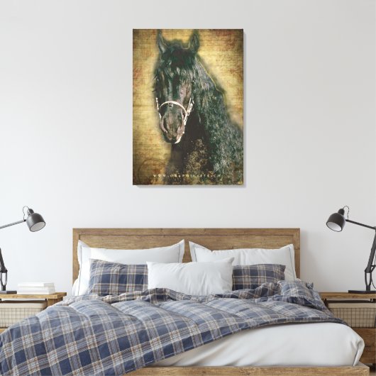 Friesian DIAMOND - Wrapped Canvas (Insitu (Slaapkamer))