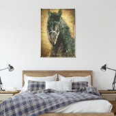 Friesian DIAMOND - Wrapped Canvas Afdruk (Insitu (Slaapkamer))