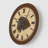 Friesian Draft Horse met zwarte cijfers Grote Klok (Hoek)