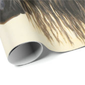 Friesian Draft Horse Portret Cadeaupapier (Rol Hoek)