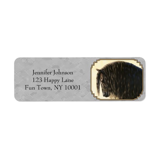 Friesian Draft Horse Silver Grey Etiket (Voorkant)